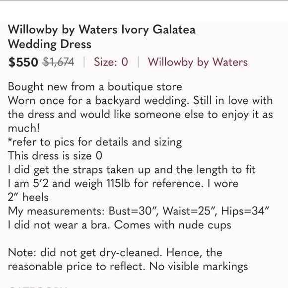 Willowby by Waters Ivory Galatea Wedding Dress - Picture 14 of 14